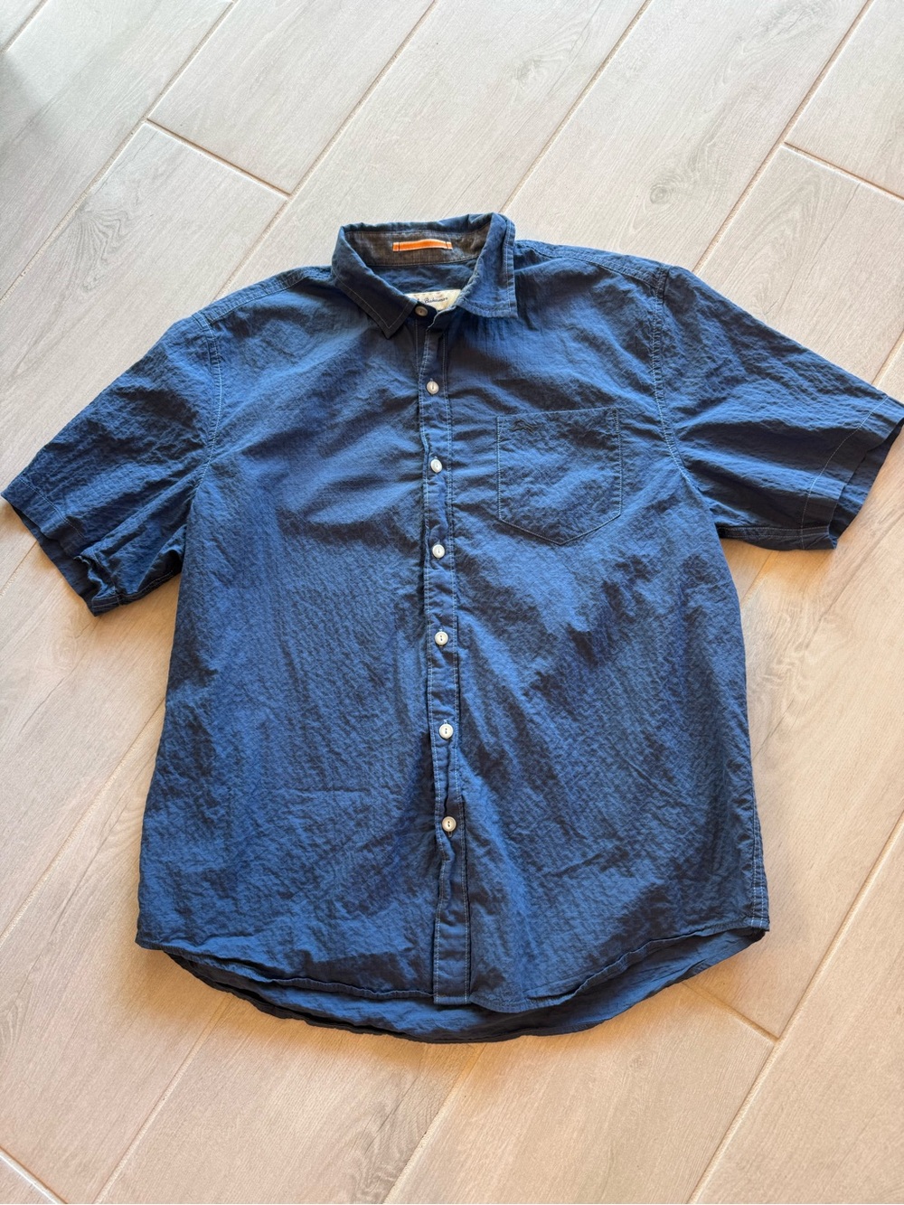 Tommy Bahama Navy Short-Sleeve Button-Down Shirt